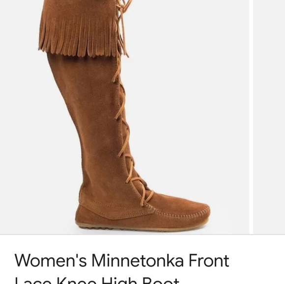 Minnetonka knee high handmade suede boots - Picture 5 of 8